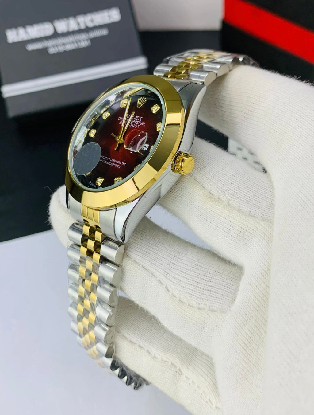 Two Tone Jubilee Red Dial