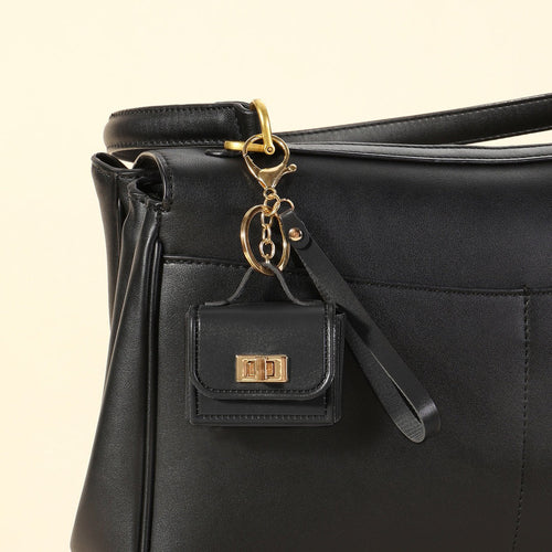 Leather Mini Bag Keychain
