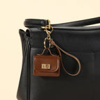 Leather Mini Bag Keychain