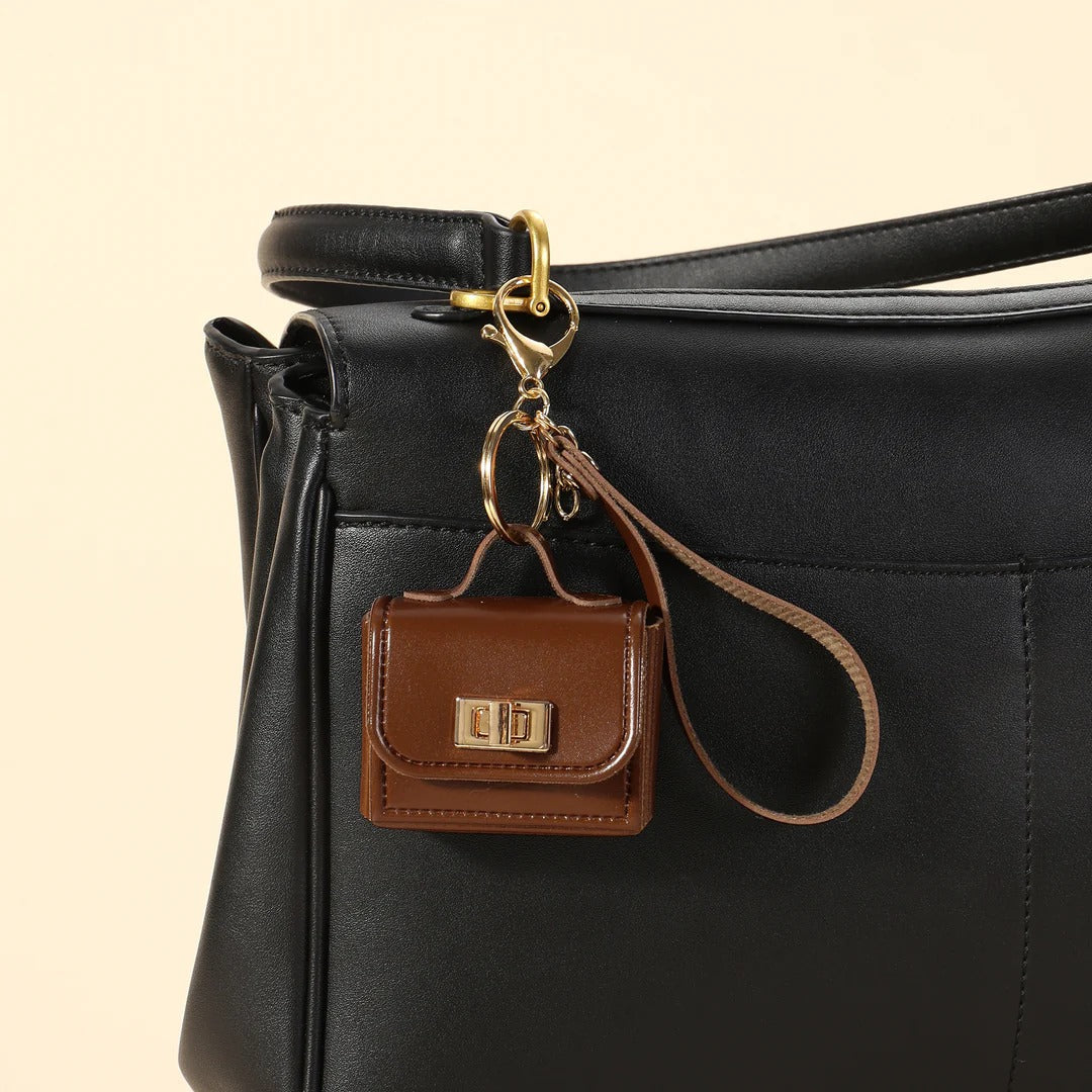 Leather Mini Bag Keychain