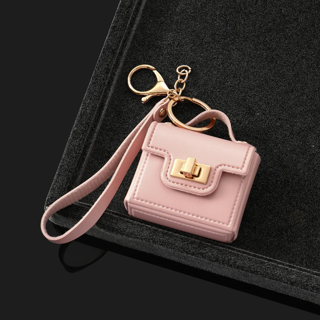 Leather Mini Bag Keychain